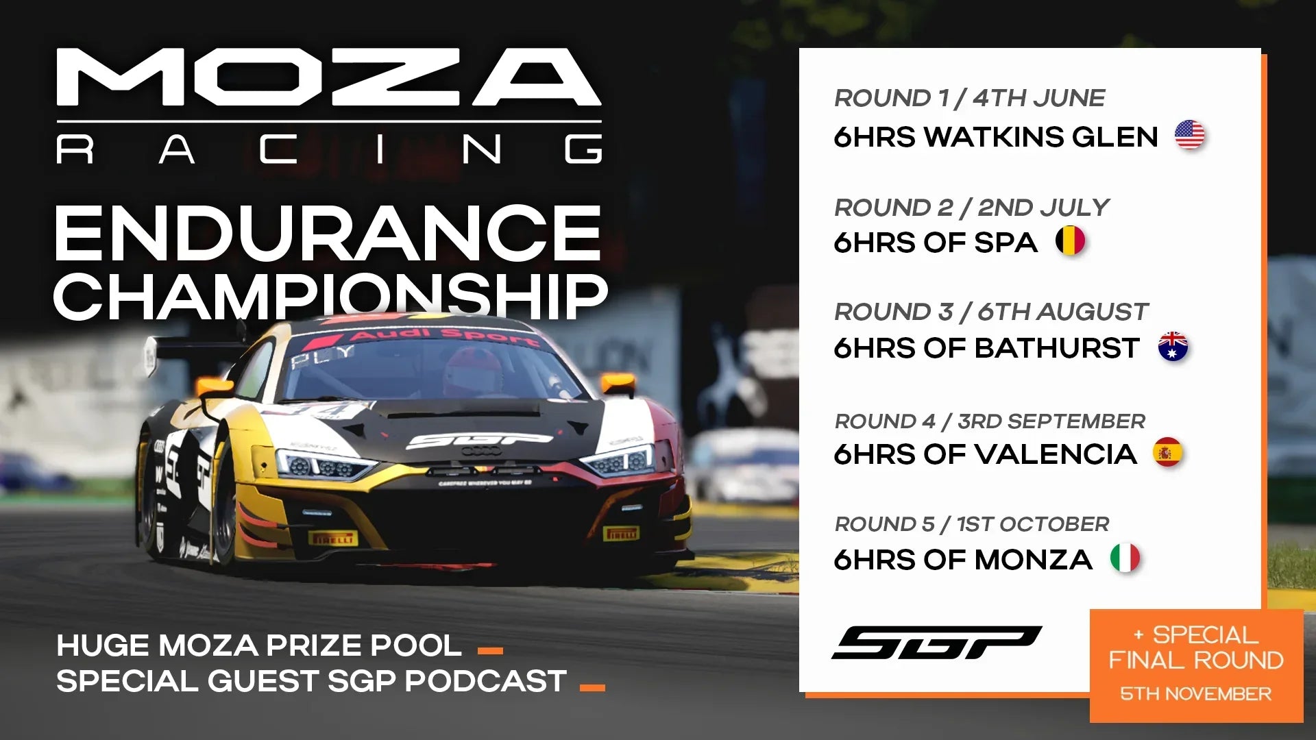 Brace yourself for 6 hours of non-stop action and a chance to win thrilling Moza prizes!